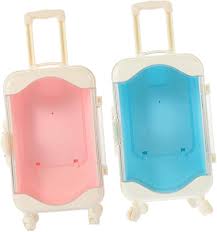 Mini Maleta de Juguete para Casa de Muñecas - 2 Piezas