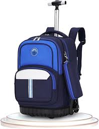 BOUACOUA Mochila Escolar Trolley con Ruedas