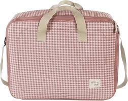 Maleta de Bebé Rosa I Love Vichy: Tu Compañera de Maternidad
