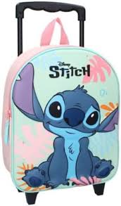 Carro Escolar 3D Stitch Rosa para Niños - mybagstory