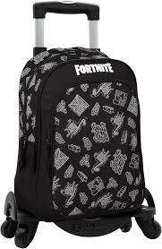 Mochila Escolar Fortnite Dark Black con Carro Toybags