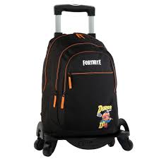 Mochila Escolar Fortnite Durrr con Carro Toybags de 4 Ruedas