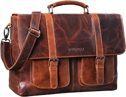 Bandolera Vintage de Piel 'Pontius' para Hombre