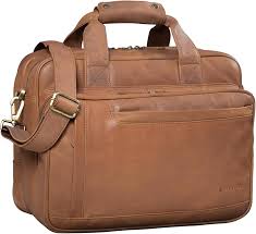 Maletín Vintage de Cuero 'Excelsior' para Profesor - 14'' - Cognac
