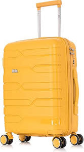 Maleta de Cabina Amarilla 20” 1990s - Polipropileno con Candado
