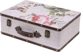Maleta Vintage de Madera HMF VKO102 - Grande 38x26x13 cm