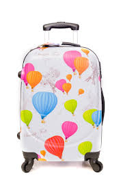 Maleta Pequeña Globos Blanca 55 cm