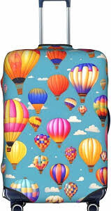 Funda de Equipaje Colorida con Globos - Protección Lavable para Maletas de 18 a 32 Pulgadas