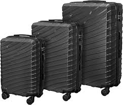 Juego de Maletas T24 Premium de 3 Piezas - Negro