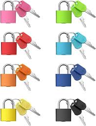 Juego de 8 Candados de Colores con Llave para Maletas