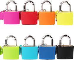 Juego de 8 Candados de Colores con Llave para Maletas