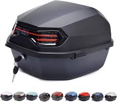 Baúl PERTID para Moto: Maleta Impermeable 35L para 2 Cascos