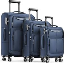 Juego de Maletas Blandas SHOWKOO - 3 Piezas Ampliables y Ligeras