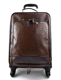 Maleta Trolley de Piel Café
