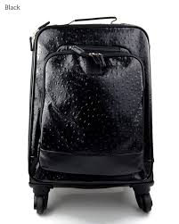 Maleta Trolley de Piel Negra