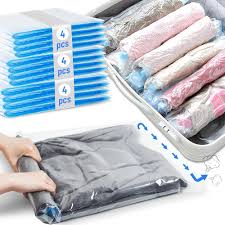 Chuner: Juego de 12 Bolsas de Compresión para Ropa - Ahorra Espacio en Viaje