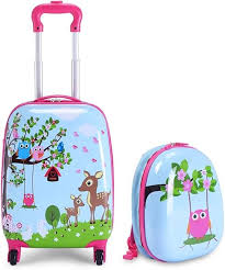 Maleta Infantil RELAX4LIFE de 4 Ruedas - 2 Piezas