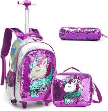 Set de Mochilas Escolares con Ruedas - 3 Piezas
