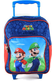 Mochila con Ruedas Super Mario - Azul 35 cm