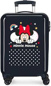 Maleta de Cabina Minnie Rainbow Azul - Rígida y L ligera