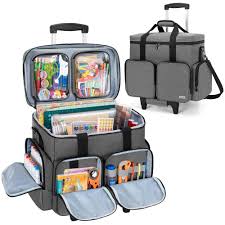 Bolsa Rodante CURMIO para Scrapbooking - Organizador de Manualidades Gris