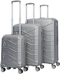 Conjunto de Maletas Aerolite Plata - 3 Piezas ABS315