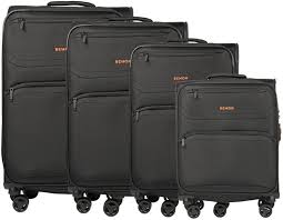 Maleta Flexible de Lona BEMON - Lote de 4 en Negro
