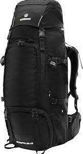 Mochila de Viaje Negra Atlantis - Gran Capacidad para Aventuras al Aire Libre
