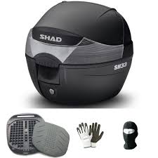 Maleta Superior SHAD 34 LT para SYM Jet 4 R 50 con Sistema de Cierre Seguro