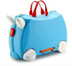 Maleta Correpasillos Moto para Niños - Azul