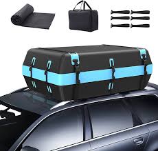 Maletero de Techo Impermeable 590L con Alfombra Antideslizante y Ganchos