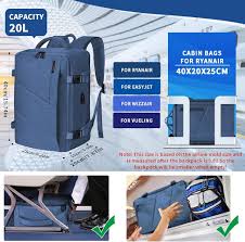 Mochila de Viaje Leyrica 40x20x25 para Ryanair/Wizzair
