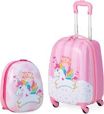 Juego de Maleta y Mochila Infantil Unicornio 16"+12" con Ruedas