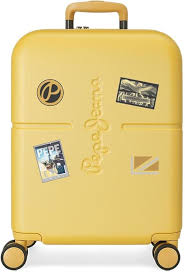 Maleta de Cabina Pepe Jeans Amarilla 40x55x20 cm Rígida
