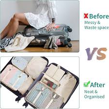 Organizador de Maleta: Set de 8 Bolsas Impermeables