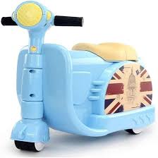 Maleta Correpasillos Moto para Niños - Azul