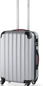 Maleta XL Plateada Monzana 90L con Ruedas 360°