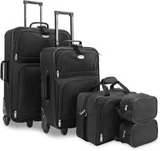 Juego de Maletas MONZANA® Trolley de 5 Pzs en Negro