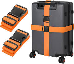 Correas Naranjas Ajustables para Maletas de Viaje